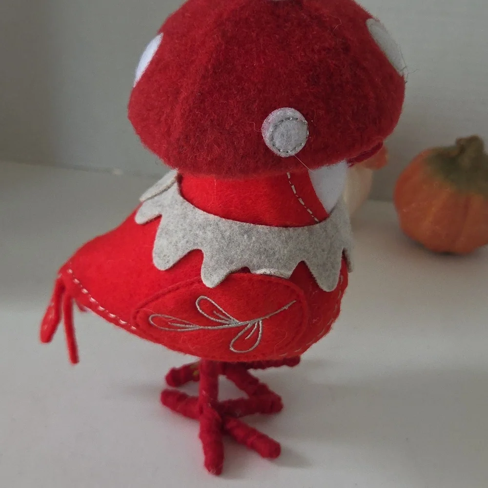 Target Christmas 2024 Capster Featherly Friends Felt Mushroom Head Bird Decor